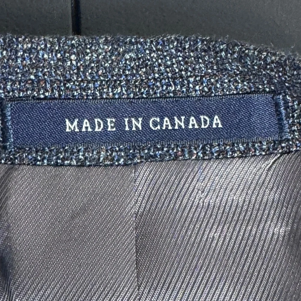 Cremieux Collection Mens Blue Textured Two Button‎ Blazer Sport Coat 43R Canada